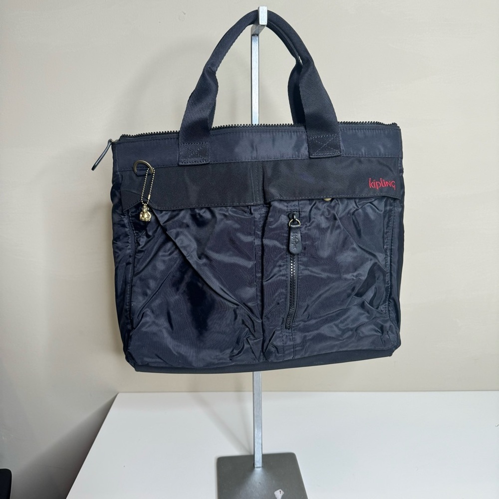 Kipling laptop black briefcase with monkey attached